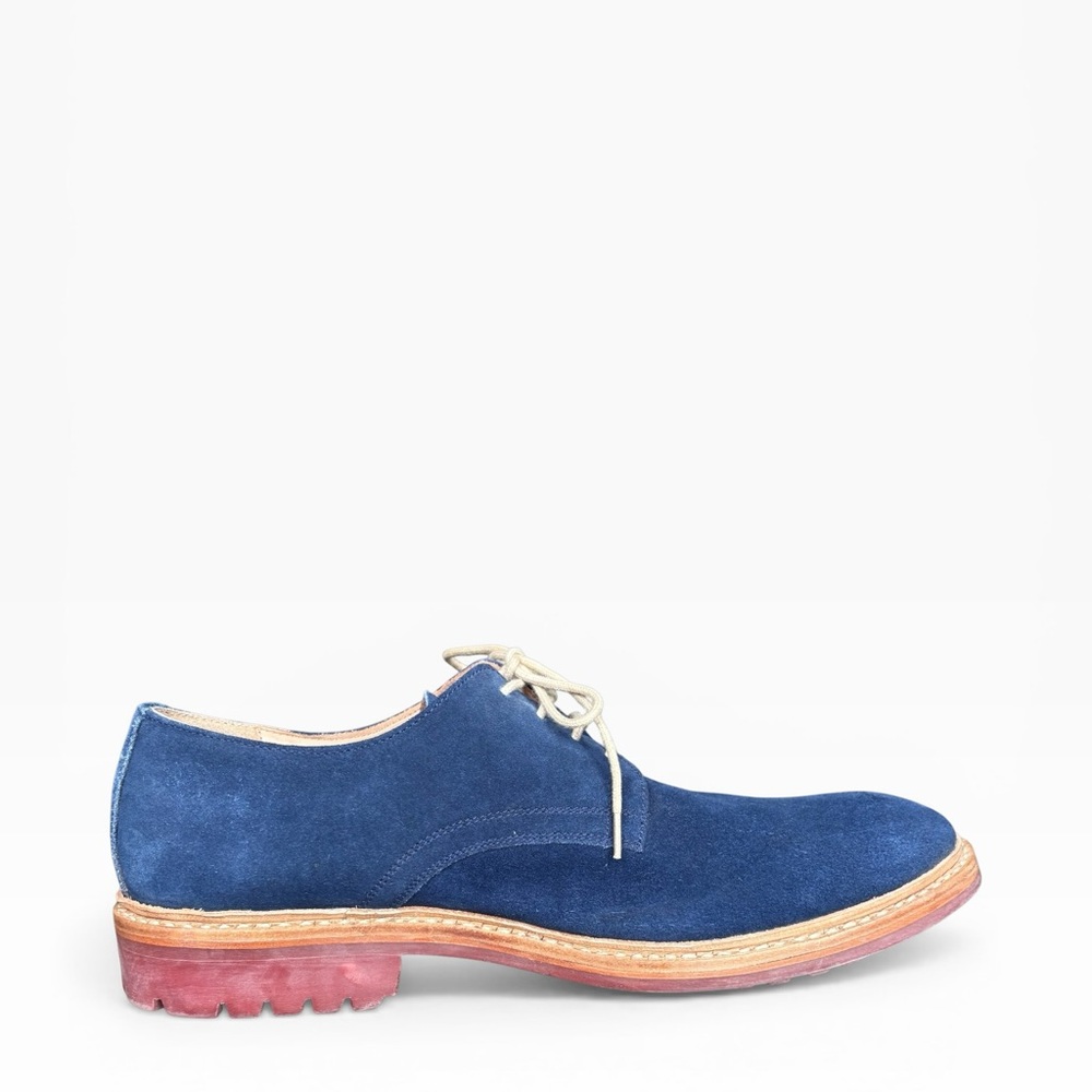 Beckett Simonon Blue Suede Derby Shoes | Lug Sole | Size 12 | Good Condition - Picture 8 of 13